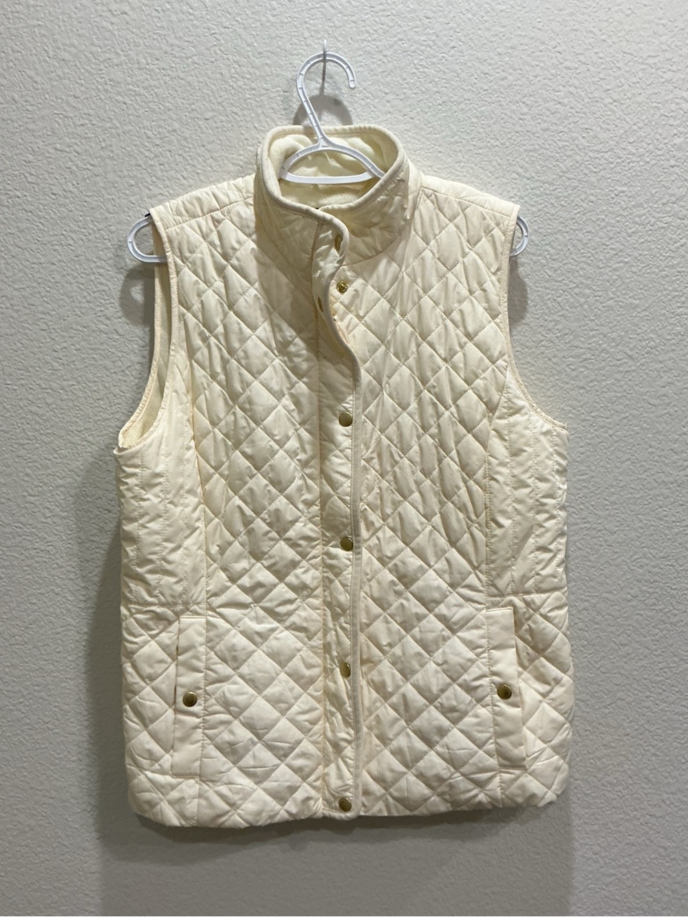 Talbots Quilted Cream Women's Vest
